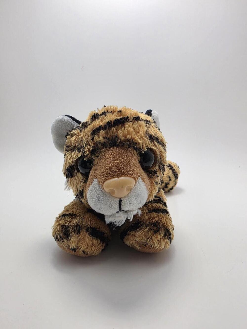 Vintage Wild Republic Tiger Laying Down Stuffed Animal Plush (6 inch)